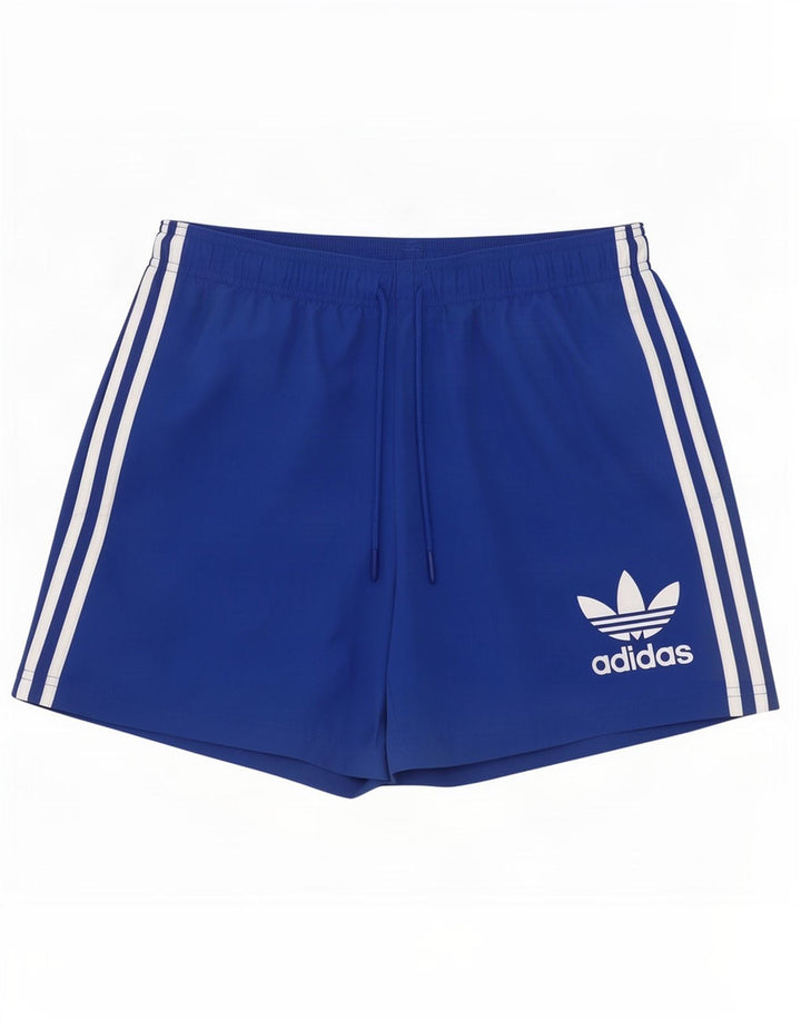Męskie spodenki sportowe Adidas, średni niebieski poliester
