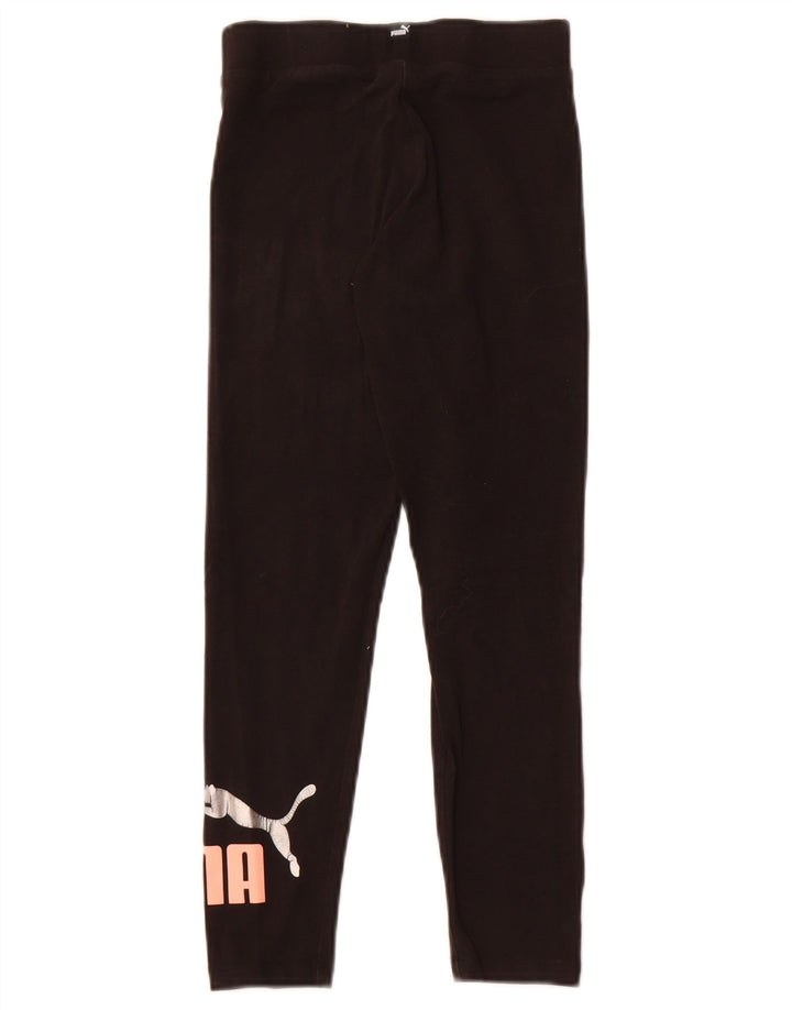 Dziewczęce legginsy z grafiką Puma 9-10 lat, czarne