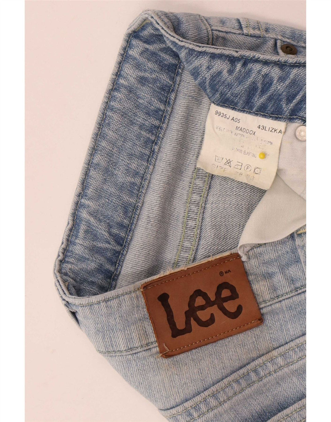 Damskie jeansy Lee Maddox Slim W28 L33 Niebieskie bawełniane