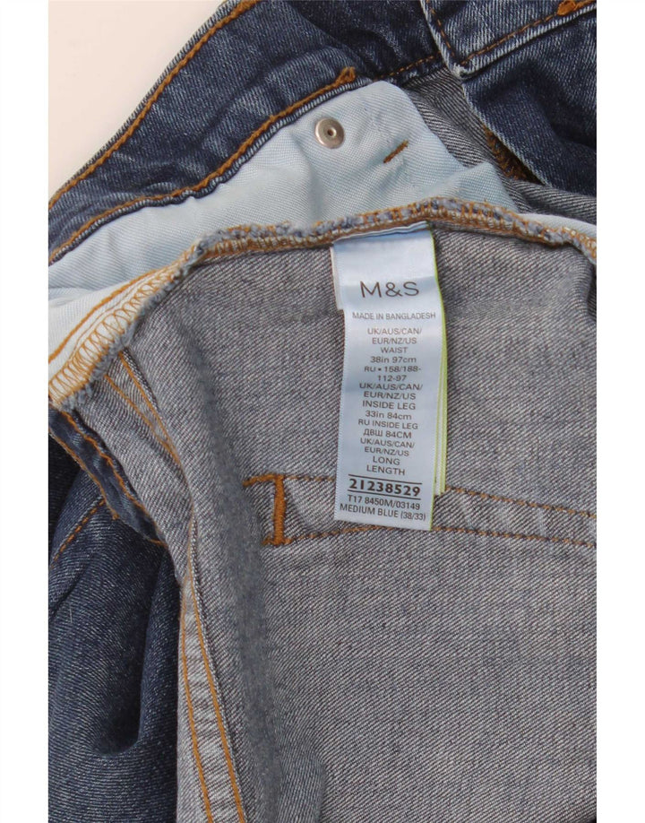 Męskie jeansy Marks & Spencer Regular Straight W38 L33 Niebieskie, bawełniane