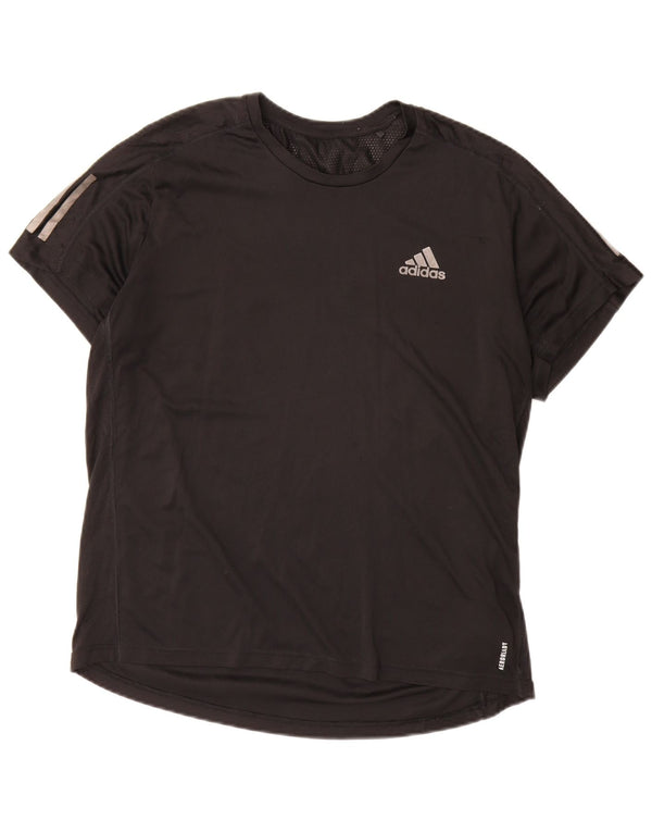 Męski T-shirt ADIDAS, duży, czarny, poliester
