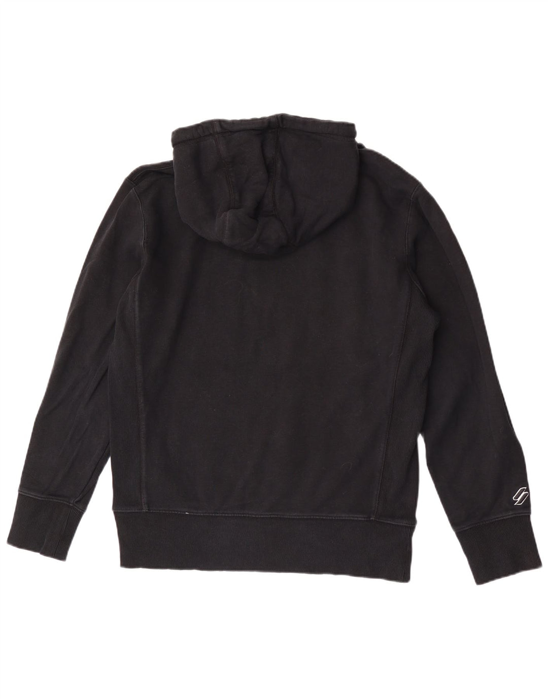 Męski sweter z kapturem Superdry, średni czarny, bawełniany