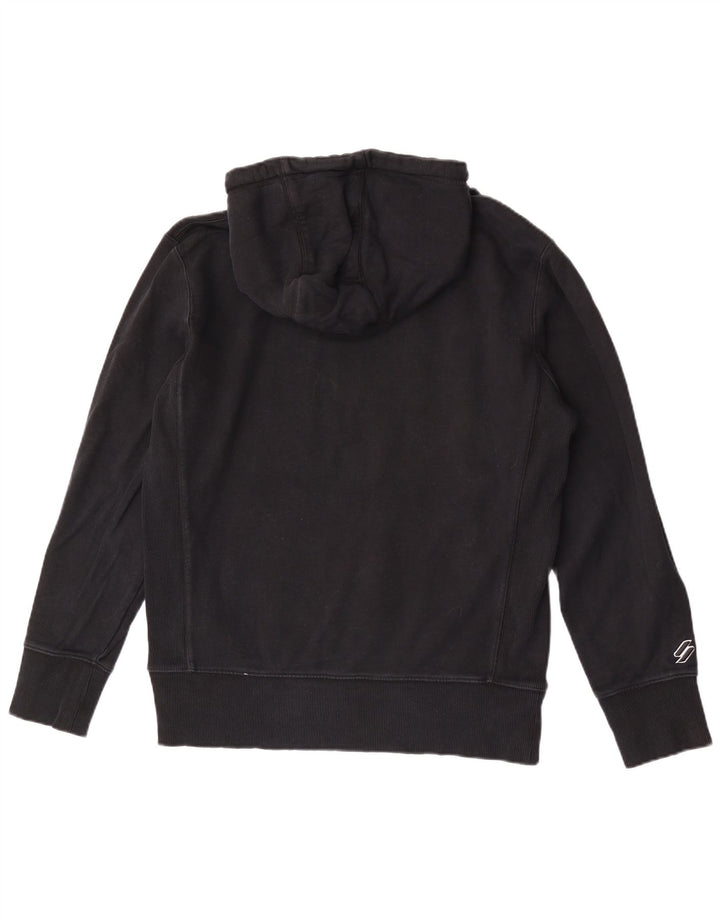 Męski sweter z kapturem Superdry, średni czarny, bawełniany
