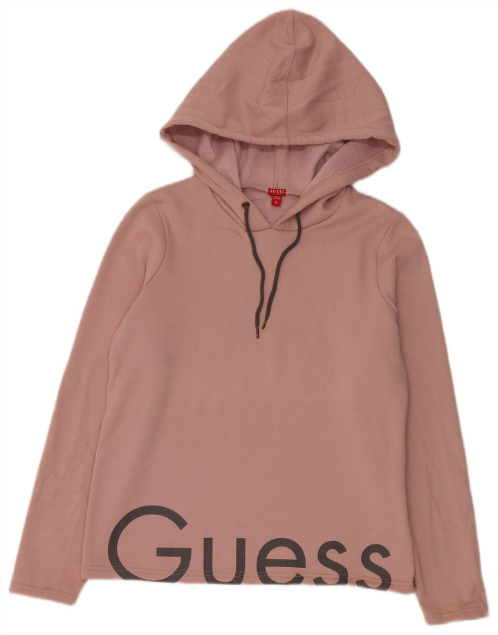 Damska bluza z kapturem Guess z grafiką UK 14, średni różowy poliester