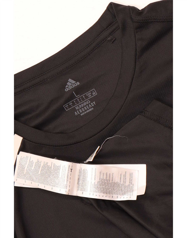Męska koszulka Adidas Aeroready Top, duża, czarna, z poliestru