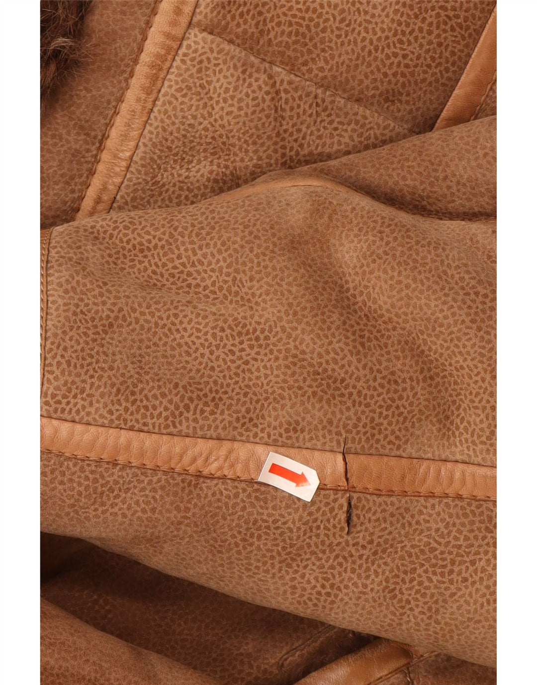 Płaszcz damski VINTAGE UK 16 z dużym brązowym nadrukiem zwierzęcym