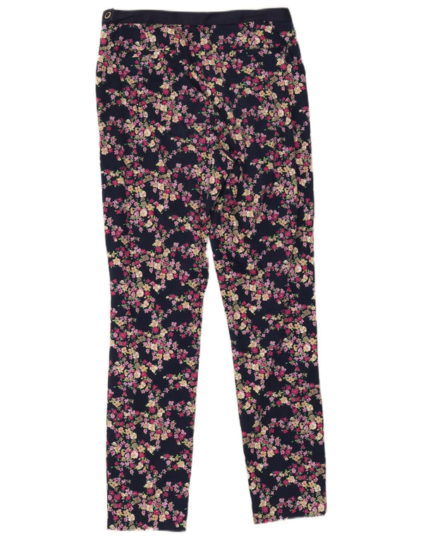 Damskie spodnie codzienne Laura Ashley UK 10 Small W30 L28 Granatowo-kwiatowe
