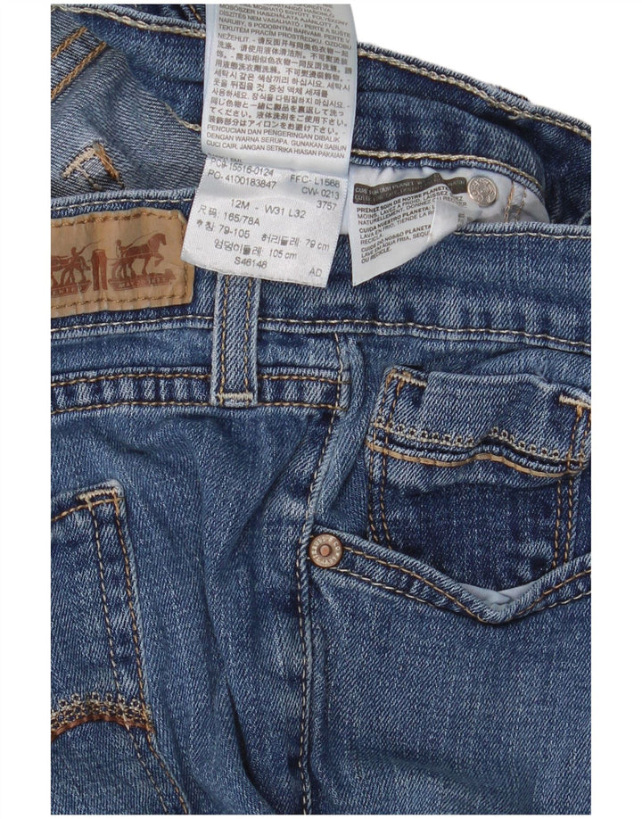Damskie jeansy Levi's 515 Bootcut W31 L32 Niebieskie bawełniane