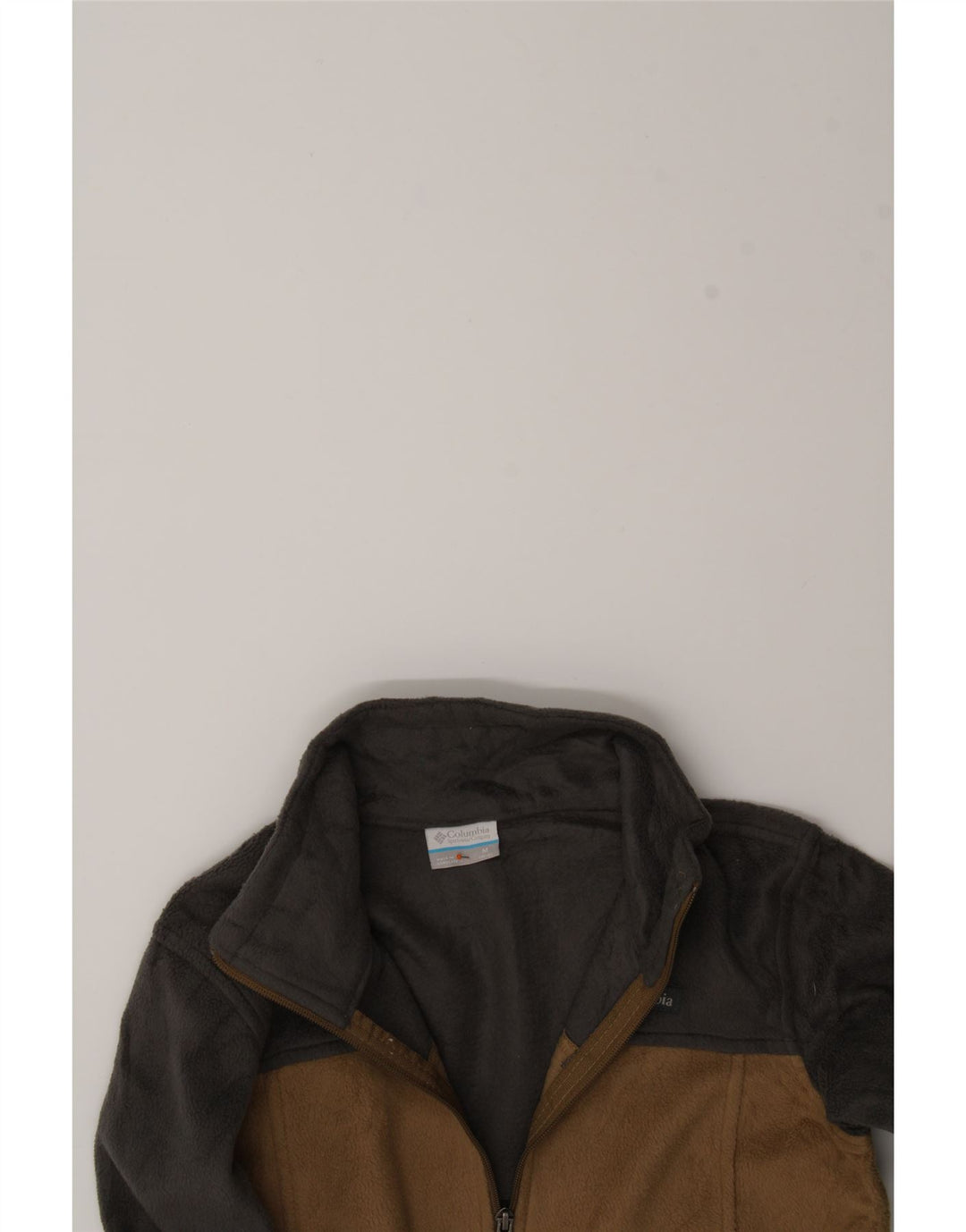 COLUMBIA Boys Fleece Jacket 10-11 Years Medium Grey Colourblock Polyester Vintage Columbia and Second-Hand Columbia from Messina Hembry 