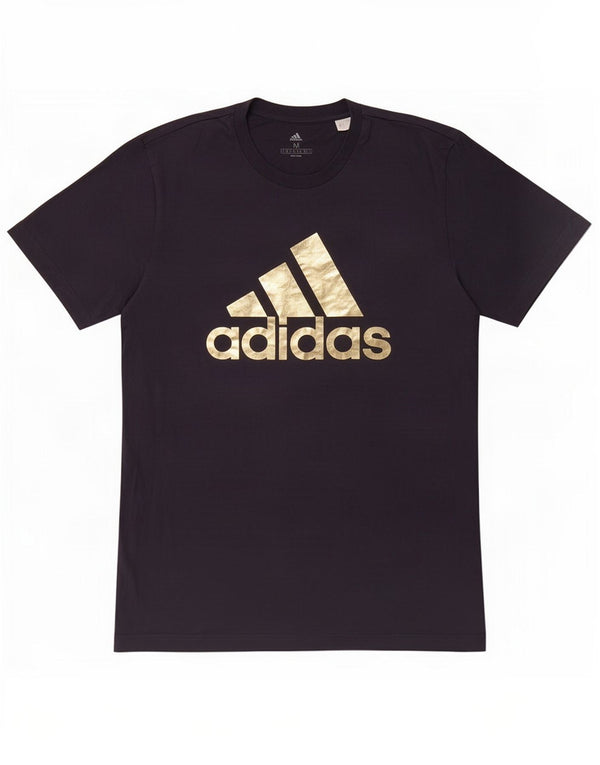 Męska koszulka z grafiką Adidas, średnia, granatowa, bawełniana