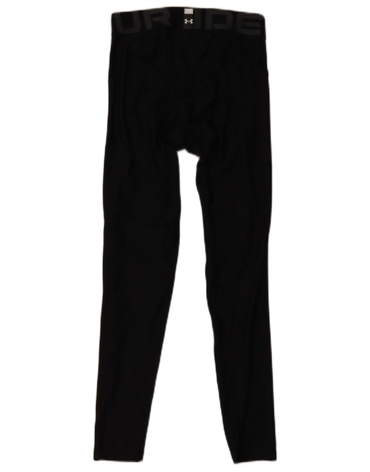 Męskie legginsy Under Armour Heat Gear z grafiką, średni czarny poliester