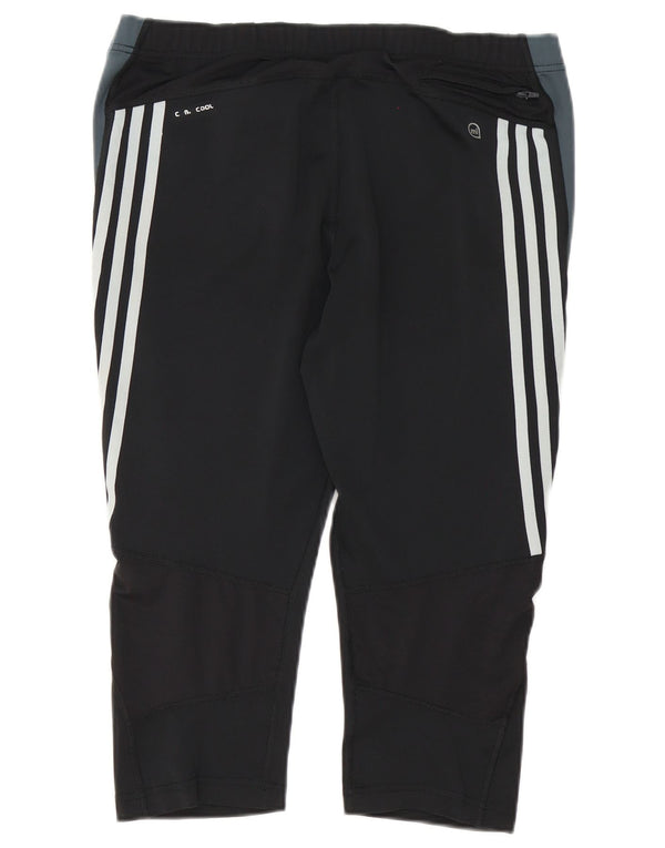 Damskie legginsy Adidas Supernova Capri UK 18 XL Czarne sportowe z blokami kolorów