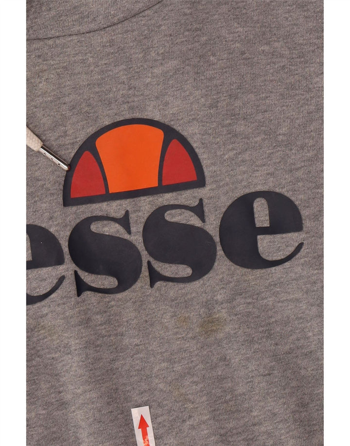 Męski sweter z kapturem Ellesse, średnioszary, bawełniany