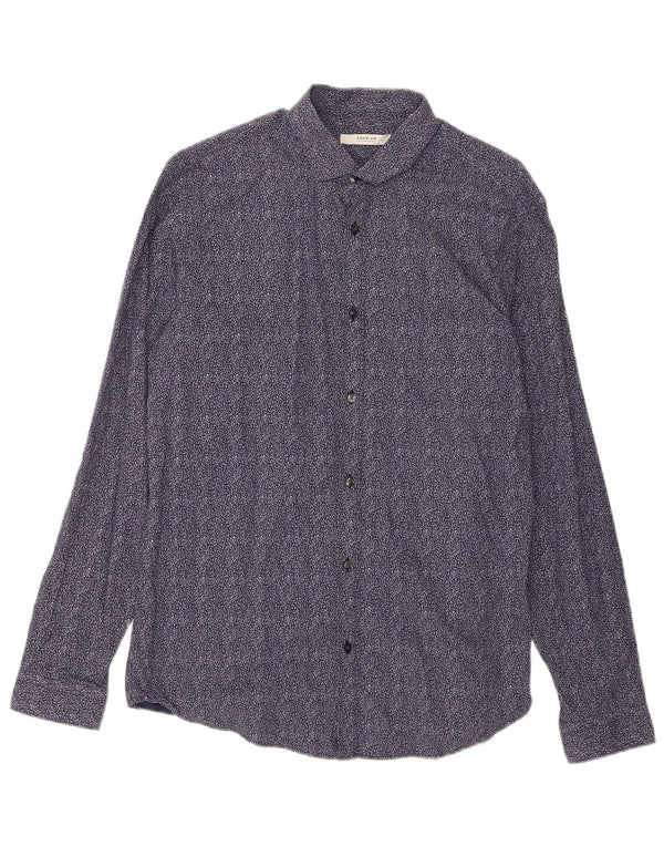 Koszula męska Jack & Jones, rozmiar 42, duża, granatowa, bawełniana w kwiaty