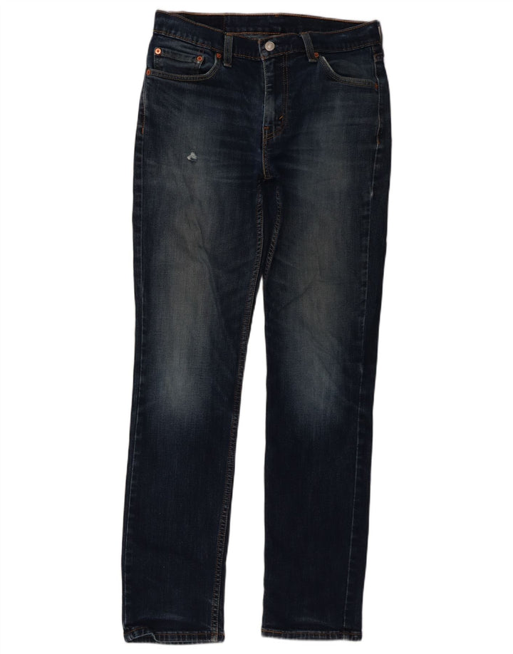 Męskie jeansy Levi's 511 Slim W32 L34 Granatowa bawełna