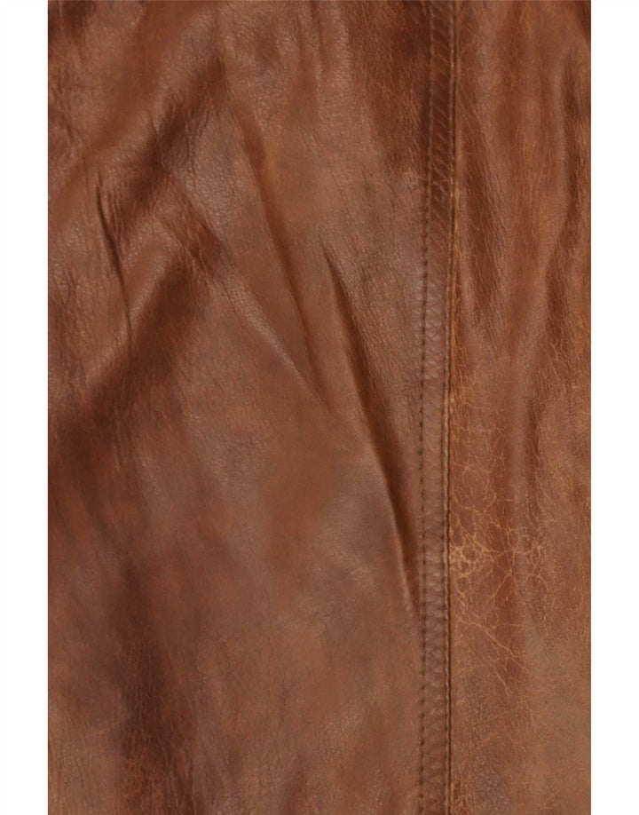 Vintage męska skórzana kurtka wojskowa UK 36 Small Brown