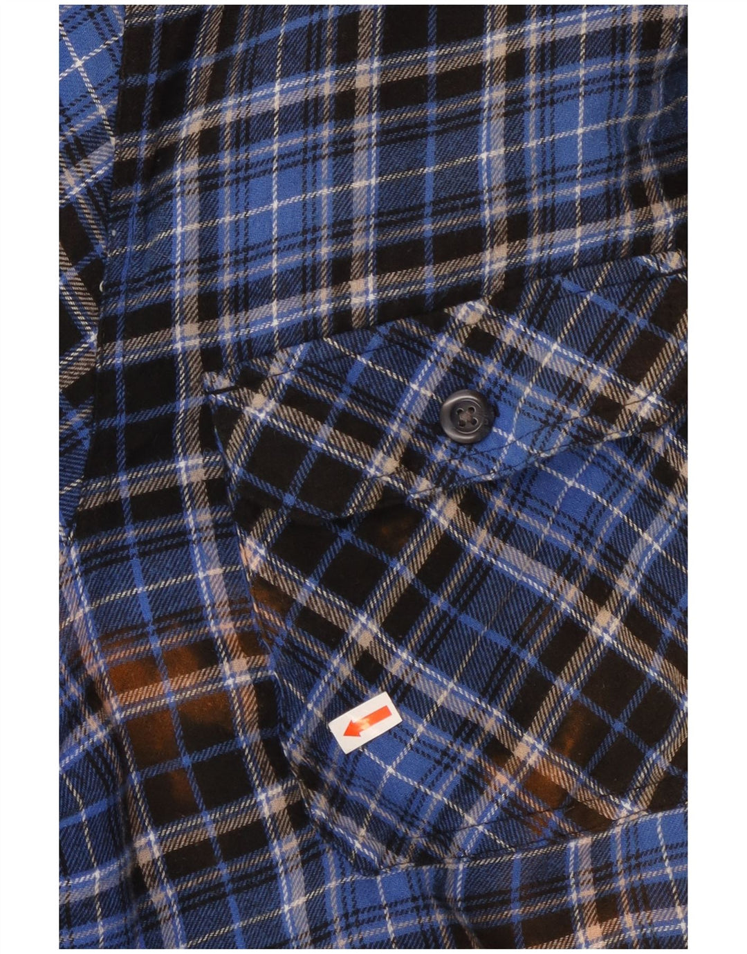 Męska koszula flanelowa z kapturem KINGCRAFT IT 52/54 w dużą niebieską kratkę