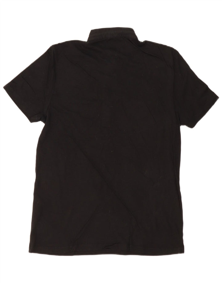 Męska koszulka polo ALL SAINTS, średnia czarna, bawełniana