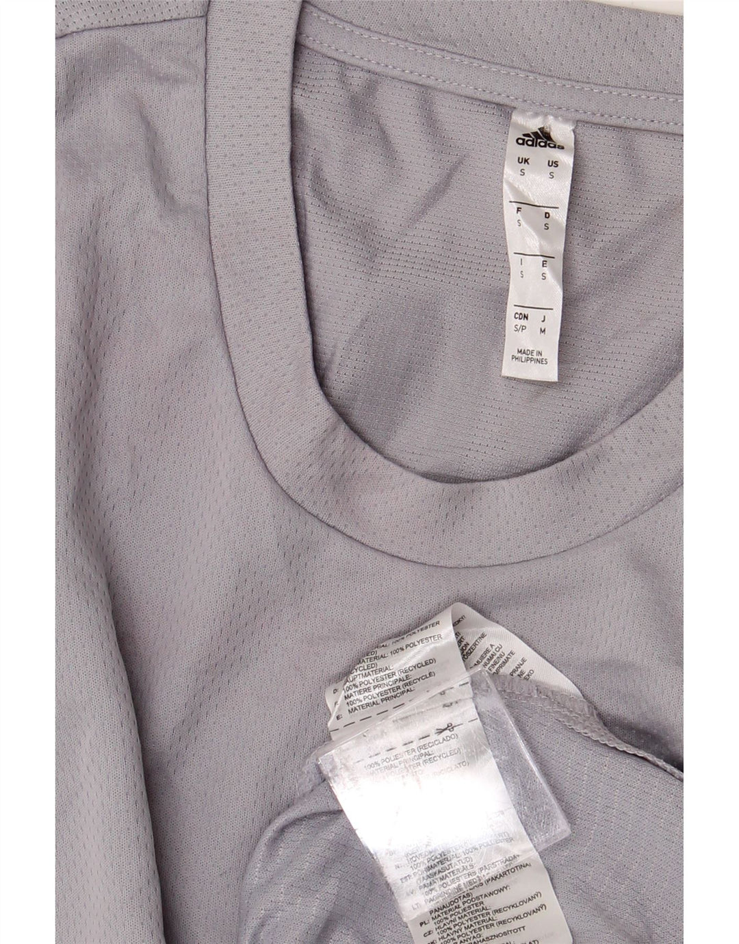 T-shirt męski ADIDAS, mały, szary, poliester