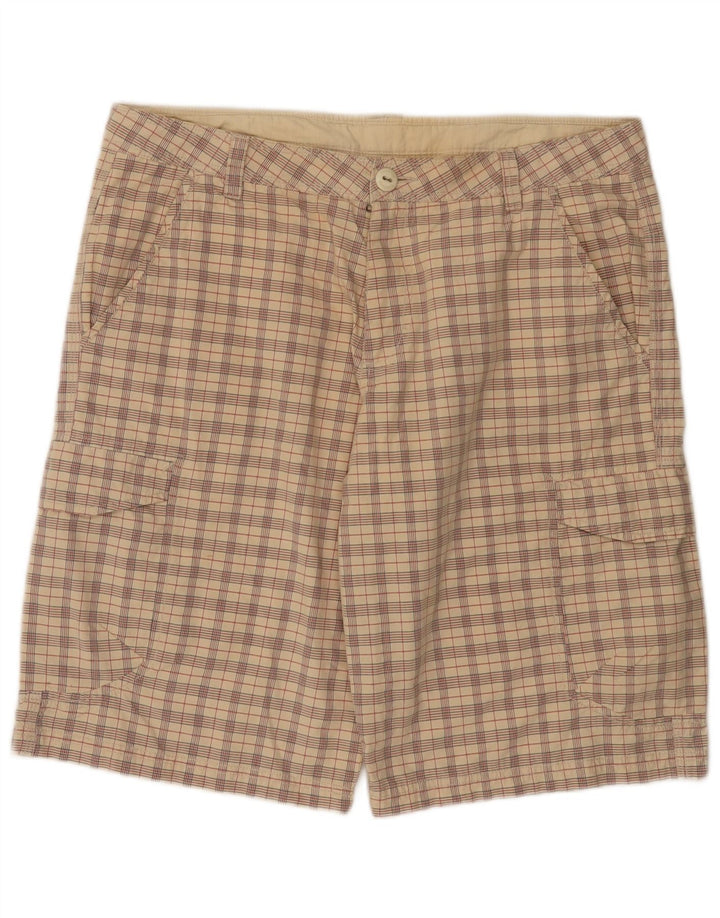 Męskie spodenki cargo Invicta IT 52 XL W36, bawełniana beżowa krata