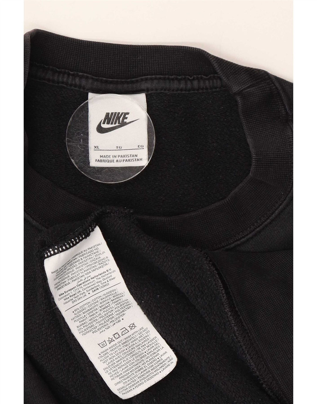 Damski sweter oversize Nike UK 18 XL, czarny, bawełniany
