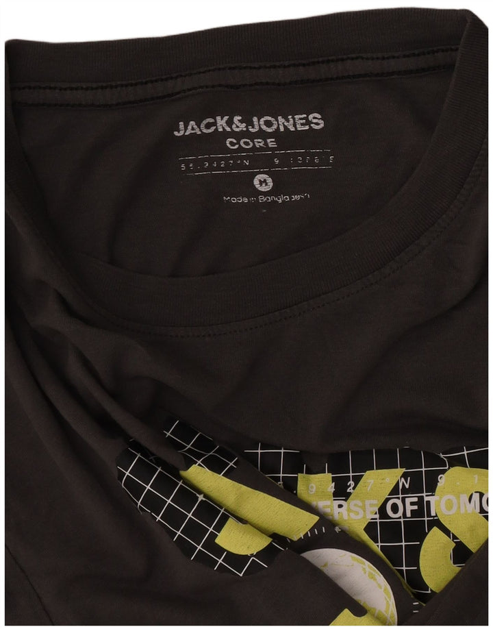 Męski T-shirt z grafiką Jack & Jones, średni szary