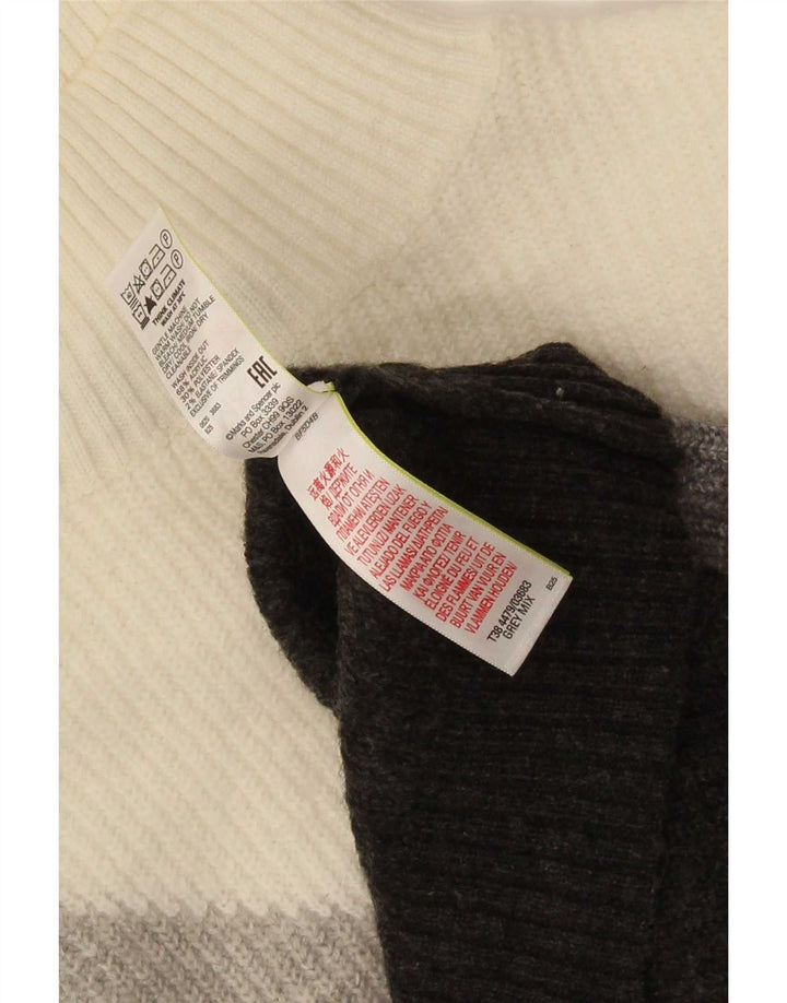 Marks & Spencer Damski sweter z golfem UK 14, duży, szary