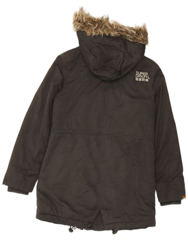 SUPERDRY Damska kurtka wiatrówka Graphic Parka UK 14 Medium Grey