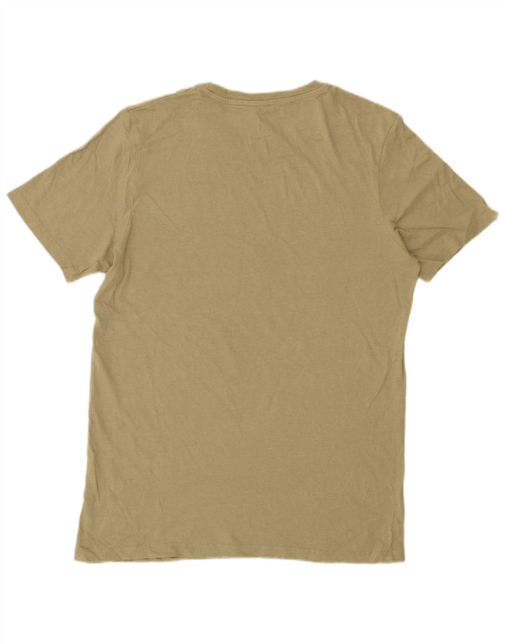 Męski T-shirt z grafiką JACK & JONES, duży, khaki