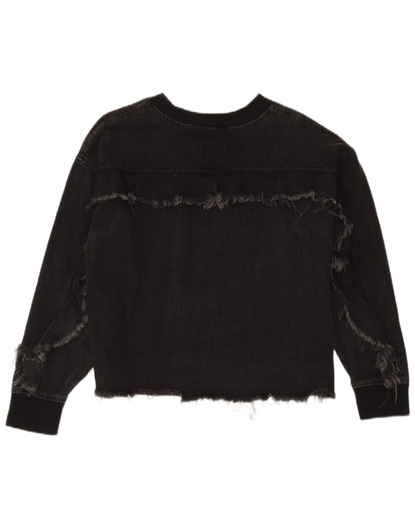 Sweter damski Zara UK 14, średni czarny, bawełniany