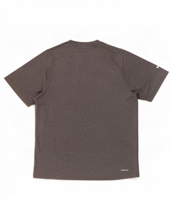 Adidas Męski T-shirt Aeroready Top XL Szary, nakrapiany poliester