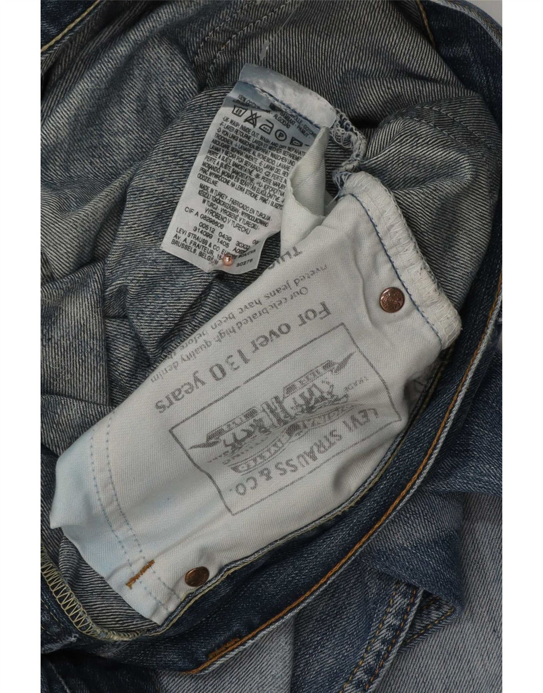 Damskie jeansy Levi's 512 w trudnej sytuacji Bootcut W30 L32 Niebieska bawełna