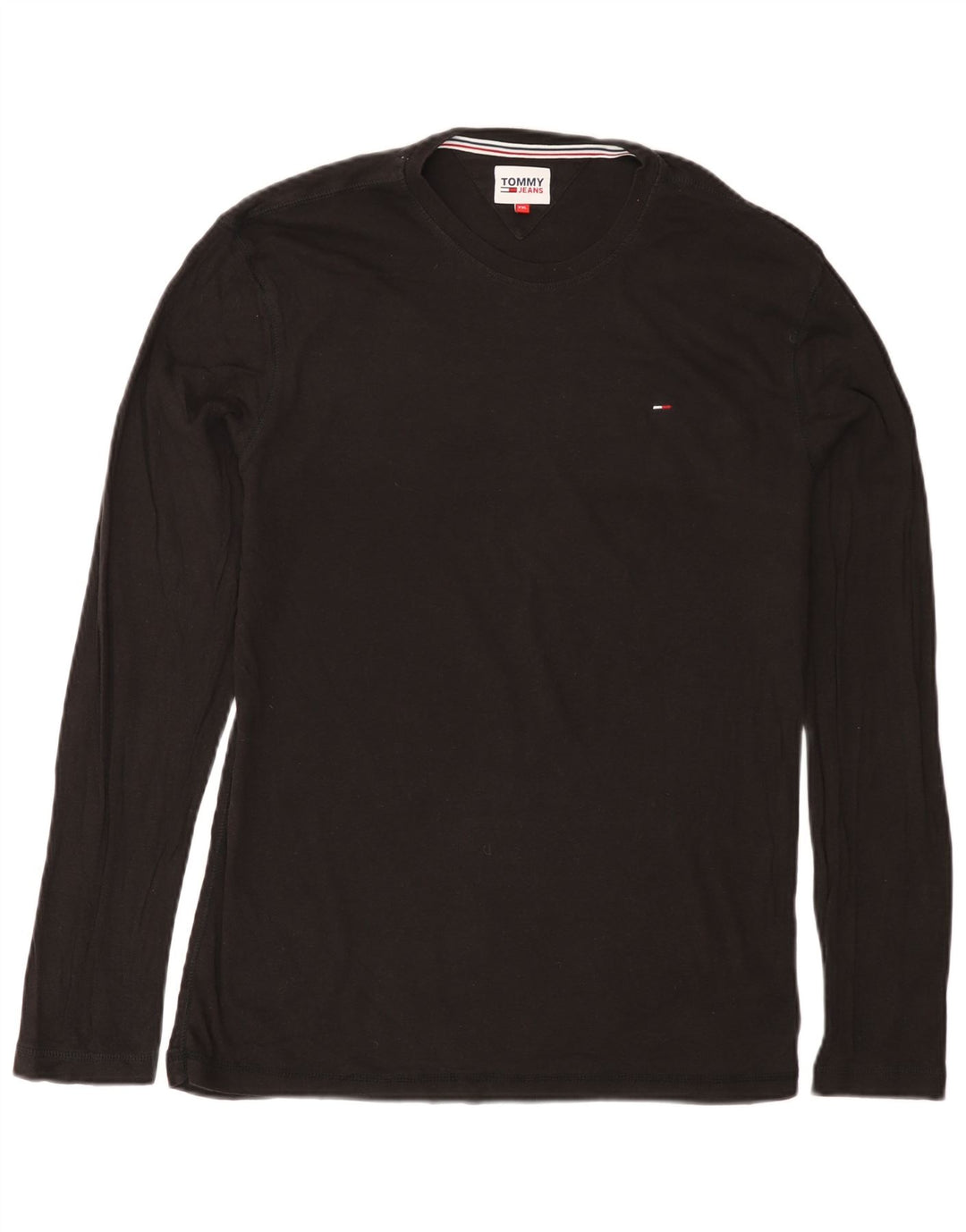 Top męski TOMMY HILFIGER z długim rękawem, 2XL, czarny, bawełniany