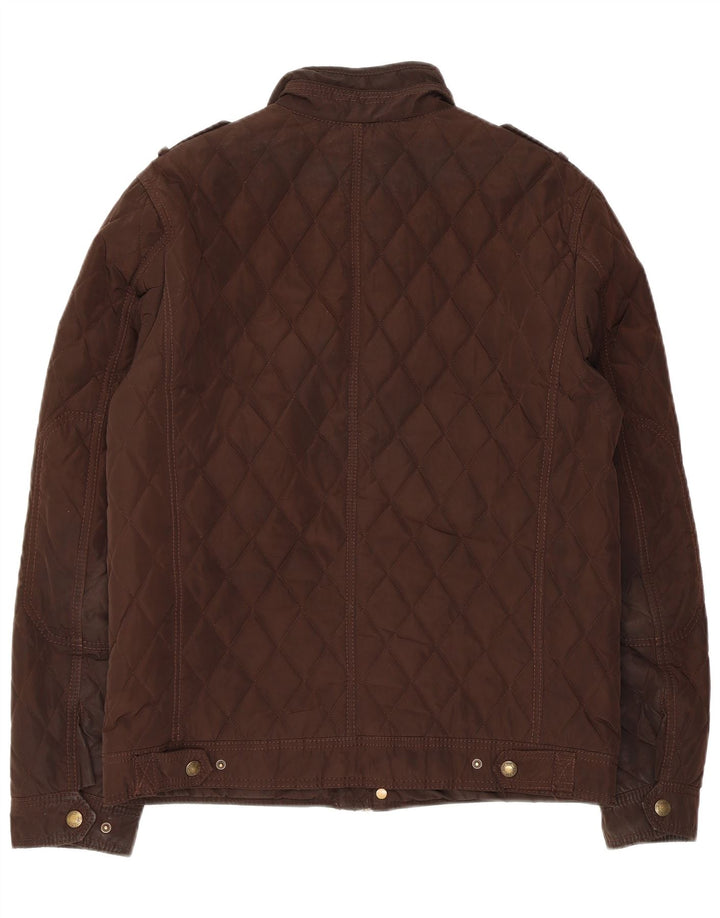 Męska pikowana kurtka wojskowa Zara UK 42 XL brązowa