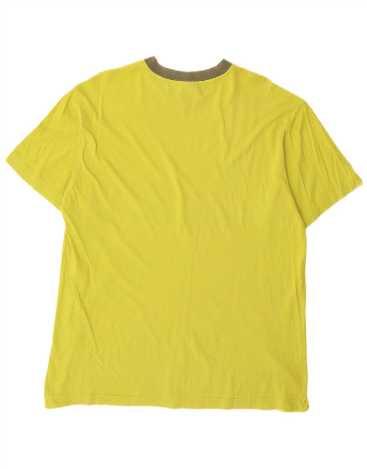Think Różowa męska koszulka T-shirt, duża, żółta, bawełniana