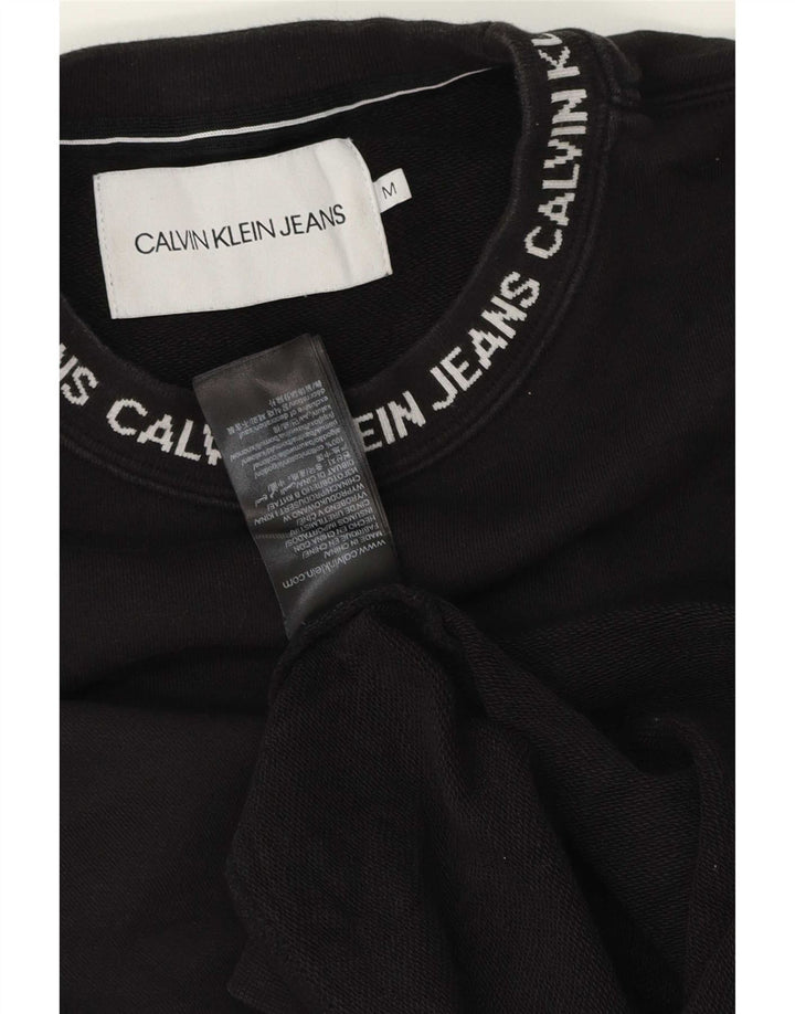 Męska bluza z grafiką Calvin Klein Jeans, średnia czarna, bawełniana