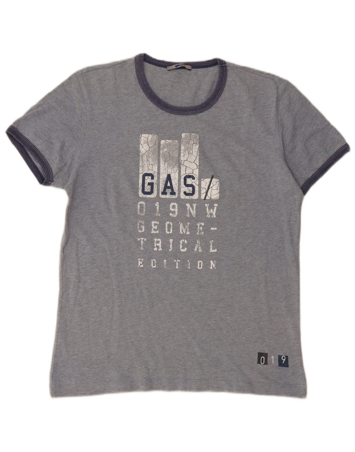 Damska koszulka z grafiką Gas Top UK 14 Medium Grey
