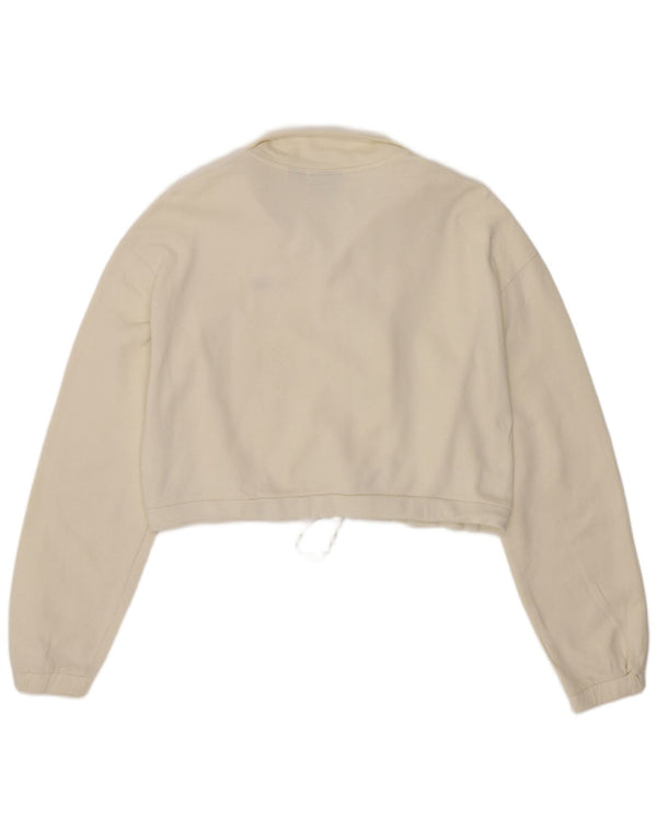 Damski sweter oversize Vans z zamkiem błyskawicznym na szyi, UK 10, mały w kolorze złamanej bieli