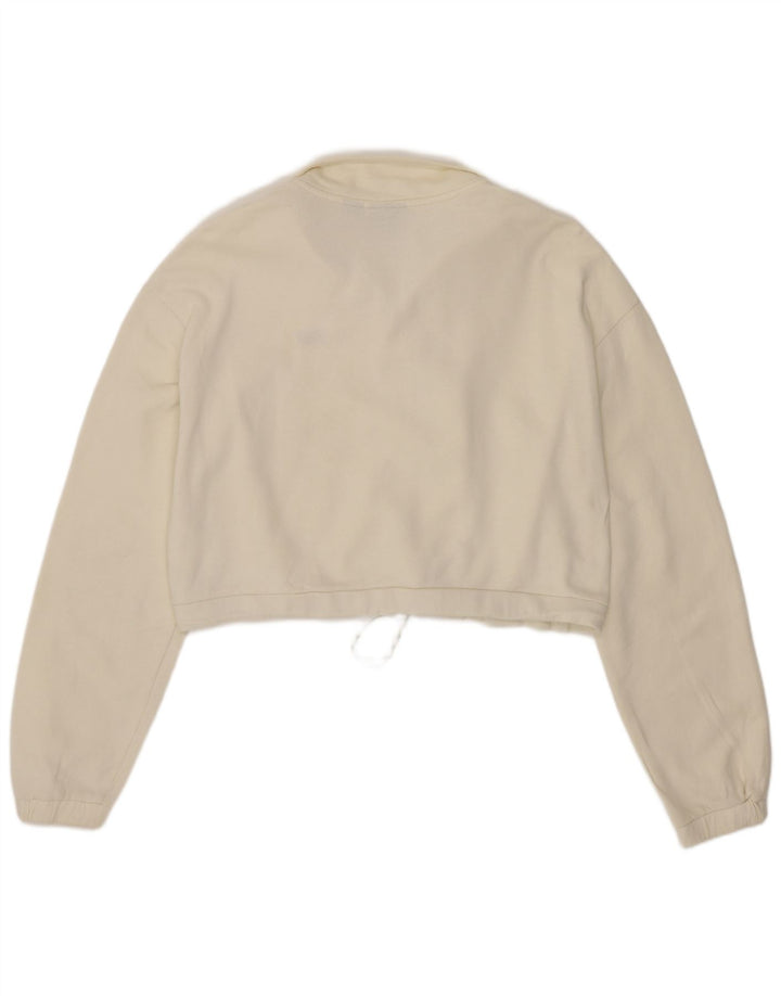 Damski sweter oversize Vans z zamkiem błyskawicznym na szyi, UK 10, mały w kolorze złamanej bieli