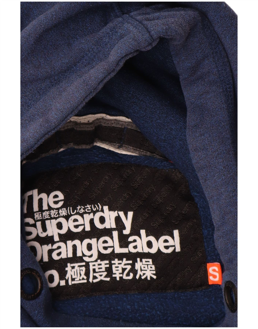 Męski sweter z kapturem Superdry, mały, granatowy, bawełniany