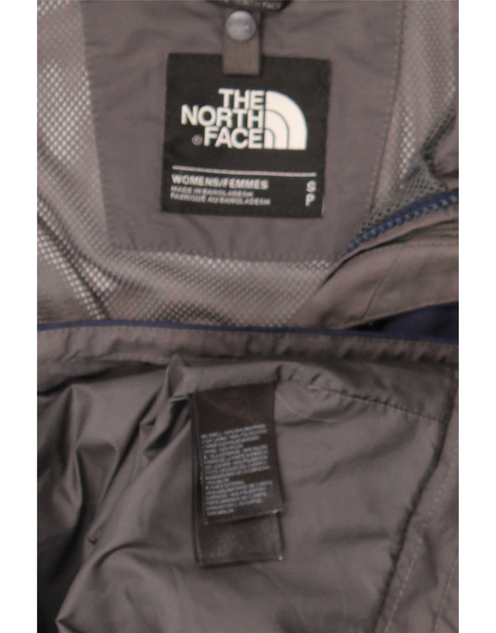 Damska kurtka przeciwdeszczowa z kapturem, oversize, The North Face, UK 10, mała, granatowa