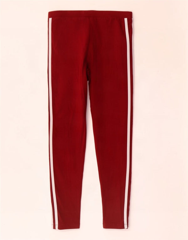 Legginsy Damskie Adidas UK 10 Małe Bordowe Bawełniane