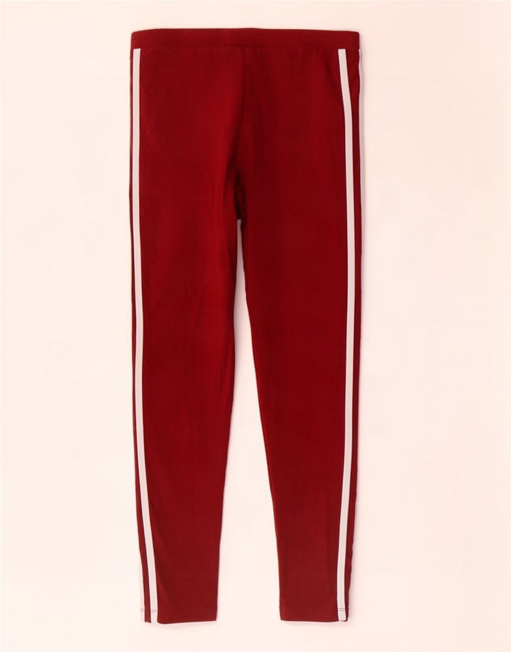 Legginsy Damskie Adidas UK 10 Małe Bordowe Bawełniane