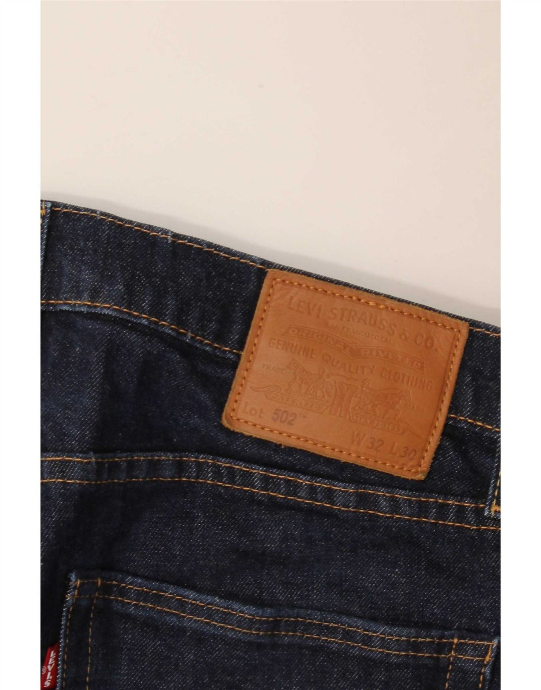 Damskie jeansy Levi's 502 Straight W32 L30 Granatowe
