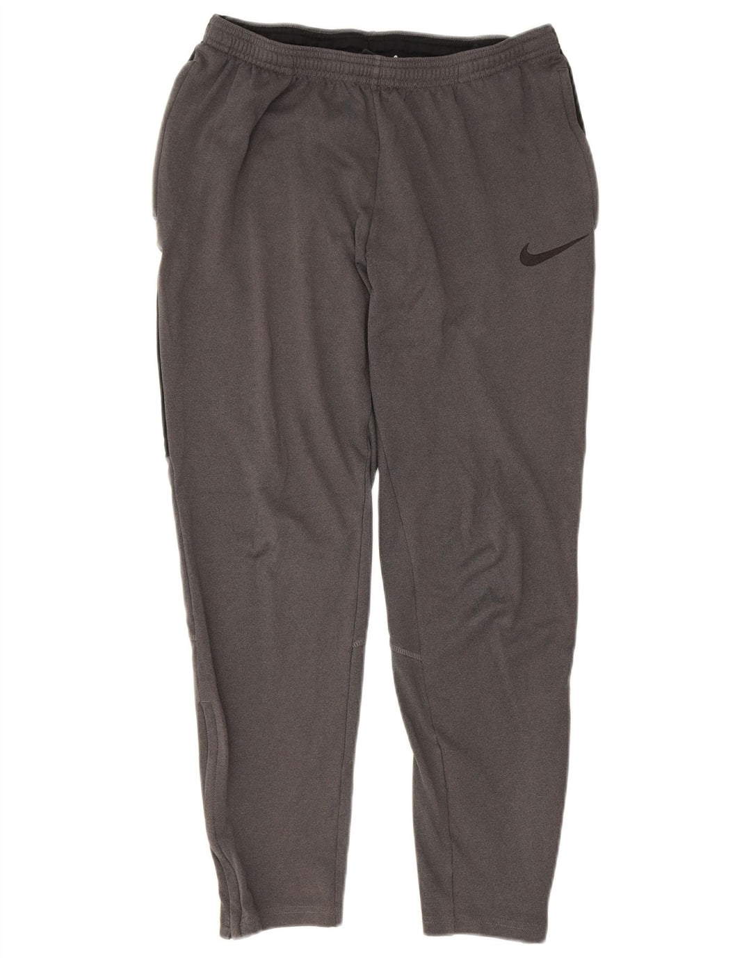 Męskie spodnie dresowe Nike Dri Fit, małe, szare, poliestrowe