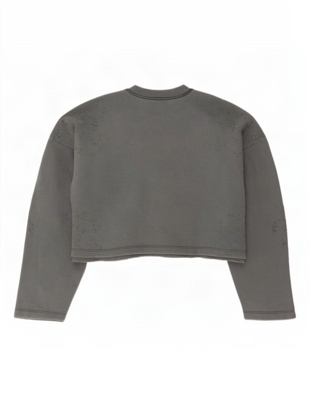 Damski sweter typu Crop Oversize Zara UK 14, średnioszary, bawełniany