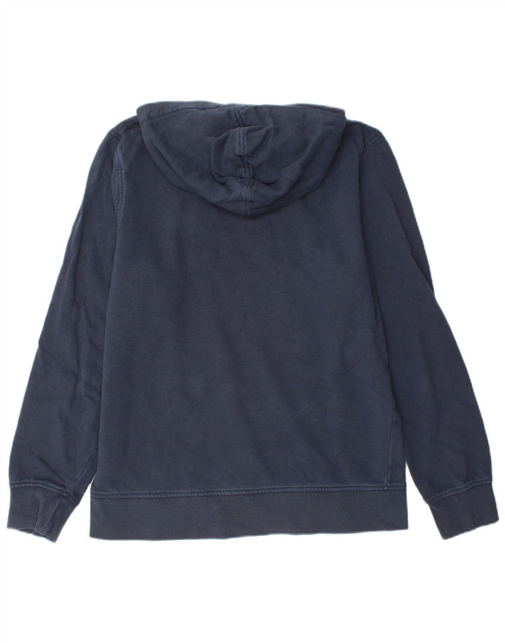 Męski sweter z kapturem i grafiką JACK & JONES, średni granatowy, bawełniany