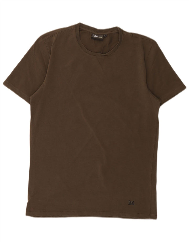 T-shirt damski Lee Top UK 14, duży, khaki