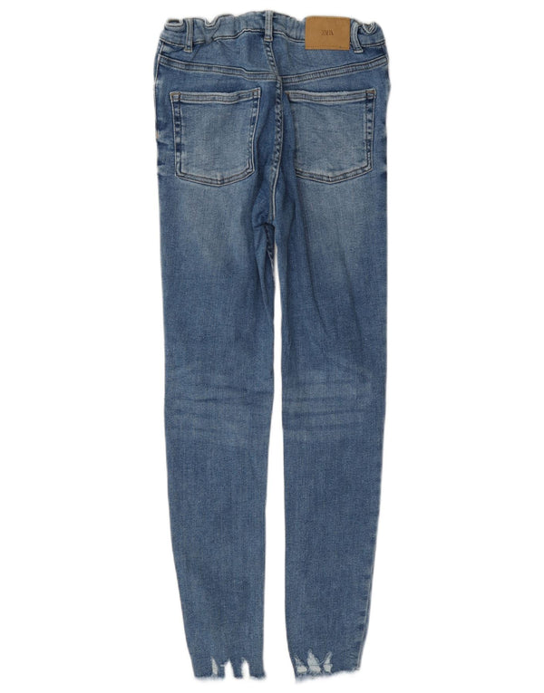 Zara Dziewczęce jeansy skinny w trudnej sytuacji 13-14 lat W26 L26 Niebieskie