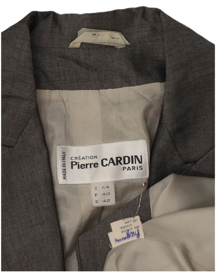 PIERRE CARDIN Damska marynarka zapinana na 1 guzik IT 44 Średnioszara wiskoza